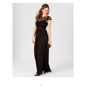 Adrianna Papell Black Floor Length Dress